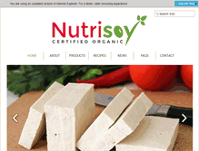 Tablet Screenshot of nutrisoy.com.au